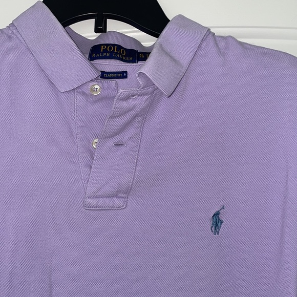 purple polo ralph lauren collared shirt - Picture 2 of 3